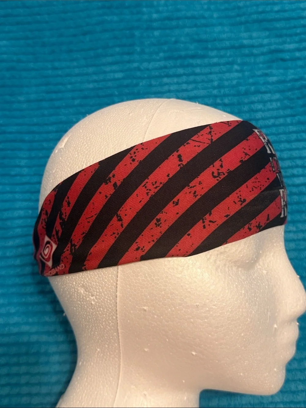 Red and Black Striped Headband - 'Run? I Thought You Said Rum' 3